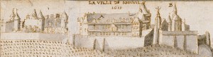 La ville de Joinville, détail : le château. Lallemant de Betz, 1611 © BnF, Paris